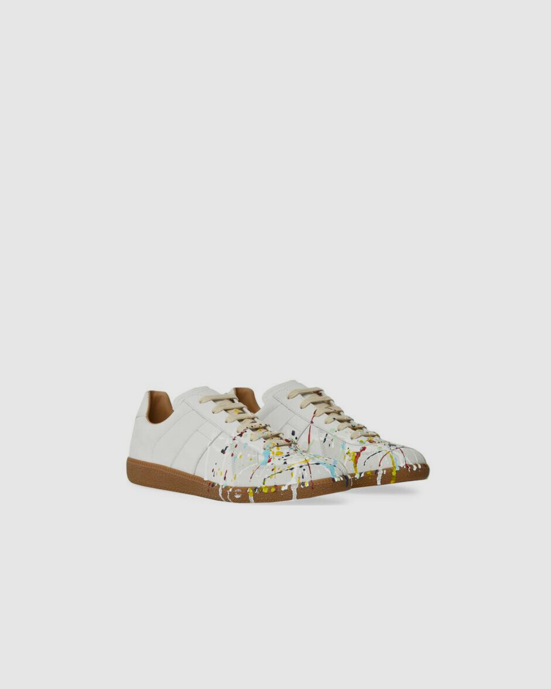 Maison Margiela Leather Paint-Detail Replica Sneakers