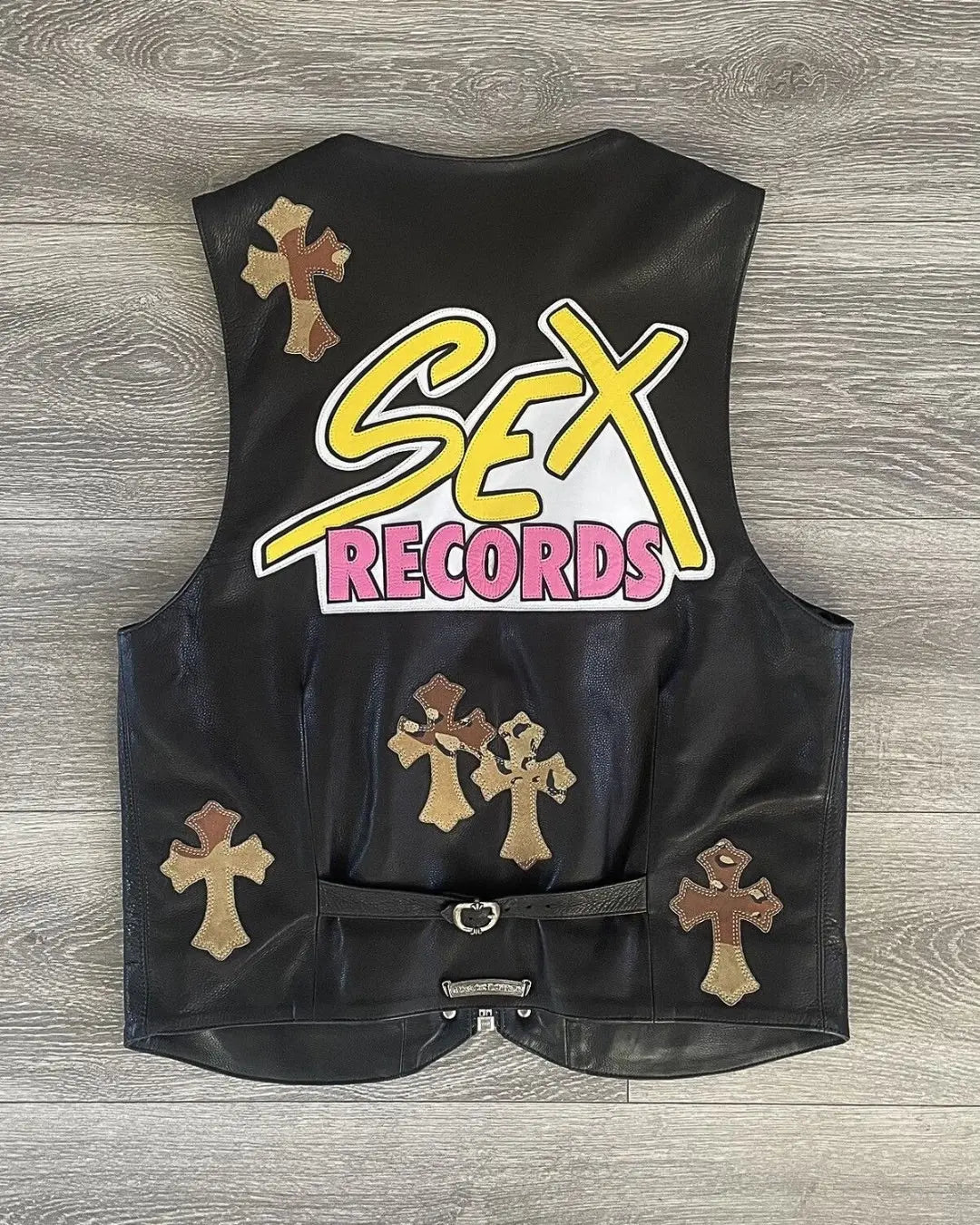 Chrome hearts matty boy sex records leather vest urbanluxeclo