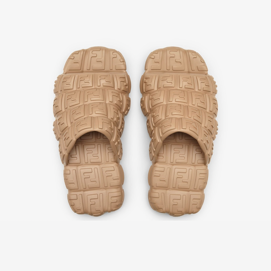 Fendi Cloud Camellia-coloured rubber slides