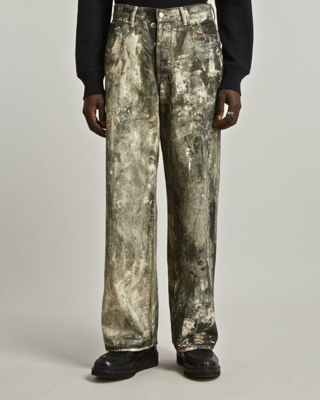 Acne Studios Loose Fit Splatter Jeans