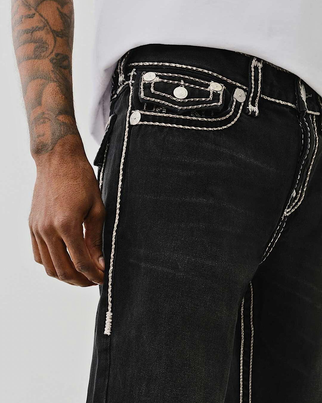 True religion Ricky Super T Rope Stitch Straight Jeans