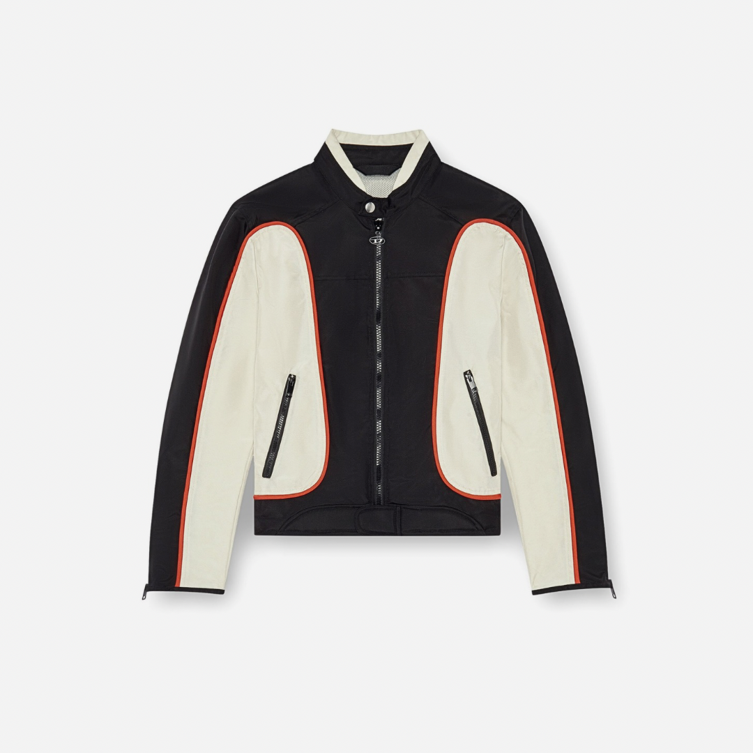 Diesel J-Blink Biker jacket in colour-block Nylon
