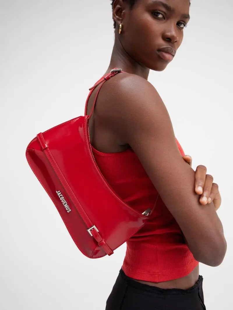JACQUEMUS Le Bisou Ceinture patent leather shoulder bag urbanluxeclo