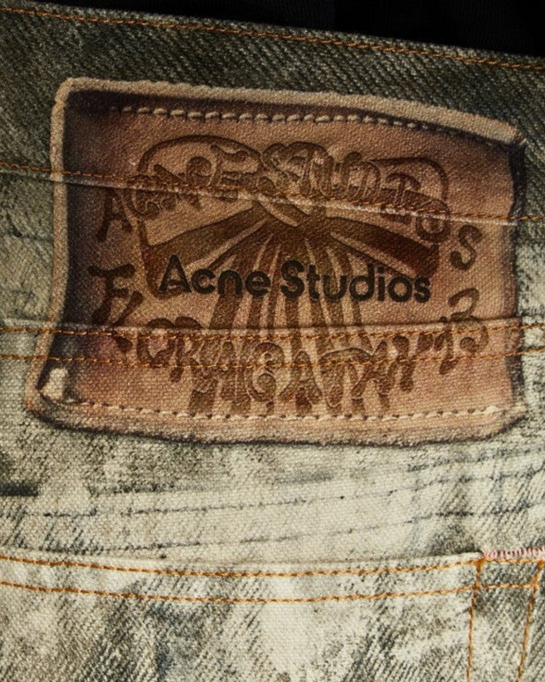 Acne Studios Loose Fit Splatter Jeans