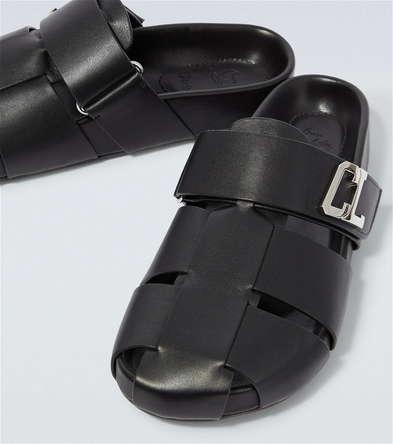Christian Louboutin Abubizz Leather Slippers