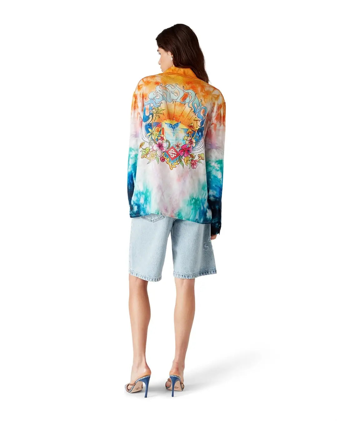 Casablanca Surf Trip Long Sleeve Silk Shirt urbanluxeclo