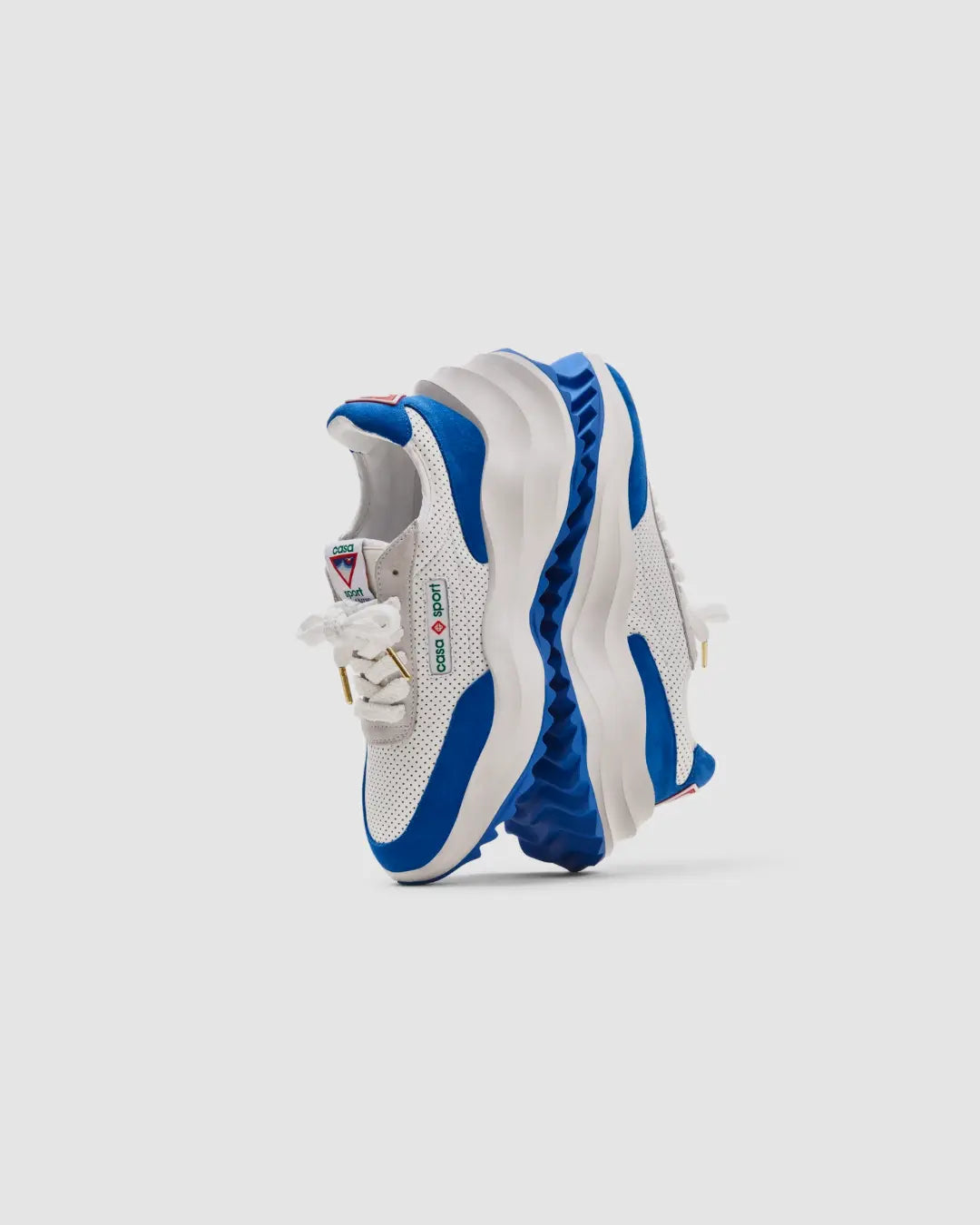Casablanca Mens Atlantis White & Blue Sneaker urbanluxeclo