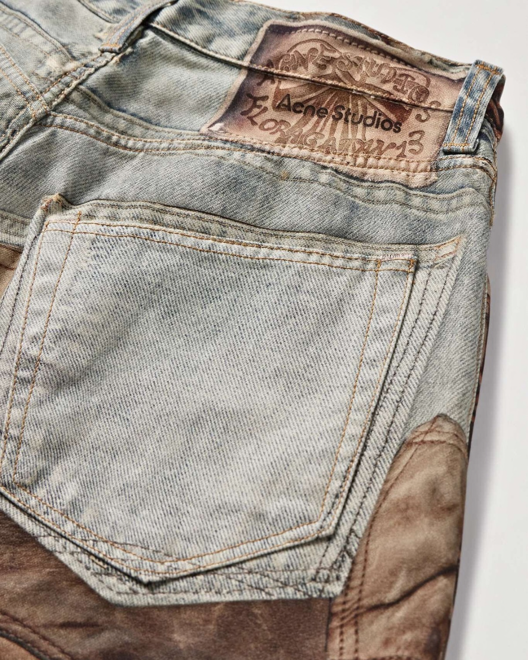 Acne Studios Wide-Leg Trompe L'oeil Jeans