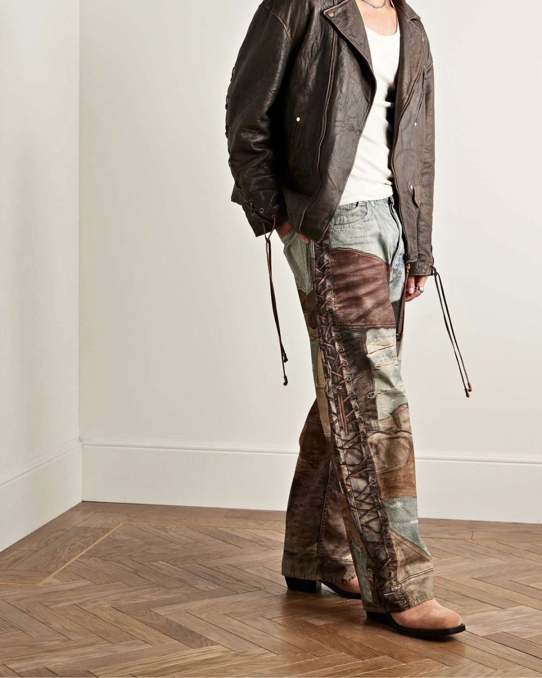 Acne Studios Wide-Leg Trompe L'oeil Jeans