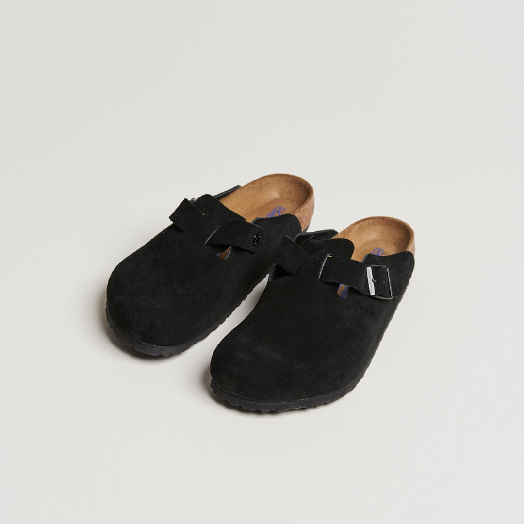 Birkenstock Boston Soft Footbed Suede Leather Clogs