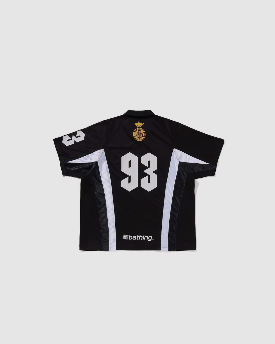 A Bathing Ape Multi Logo Relaxed Fit Soccer Jersey White Jerseys
