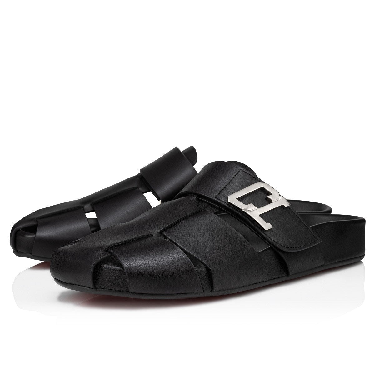 Christian Louboutin Abubizz Leather Slippers