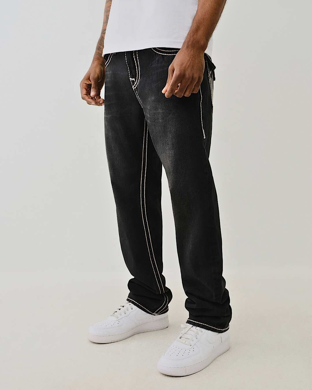 True religion Ricky Super T Rope Stitch Straight Jeans