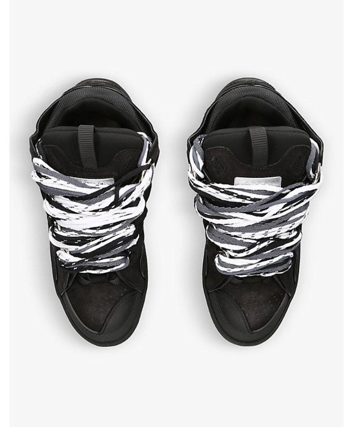 Lanvin Curb Suede Sneakers Black