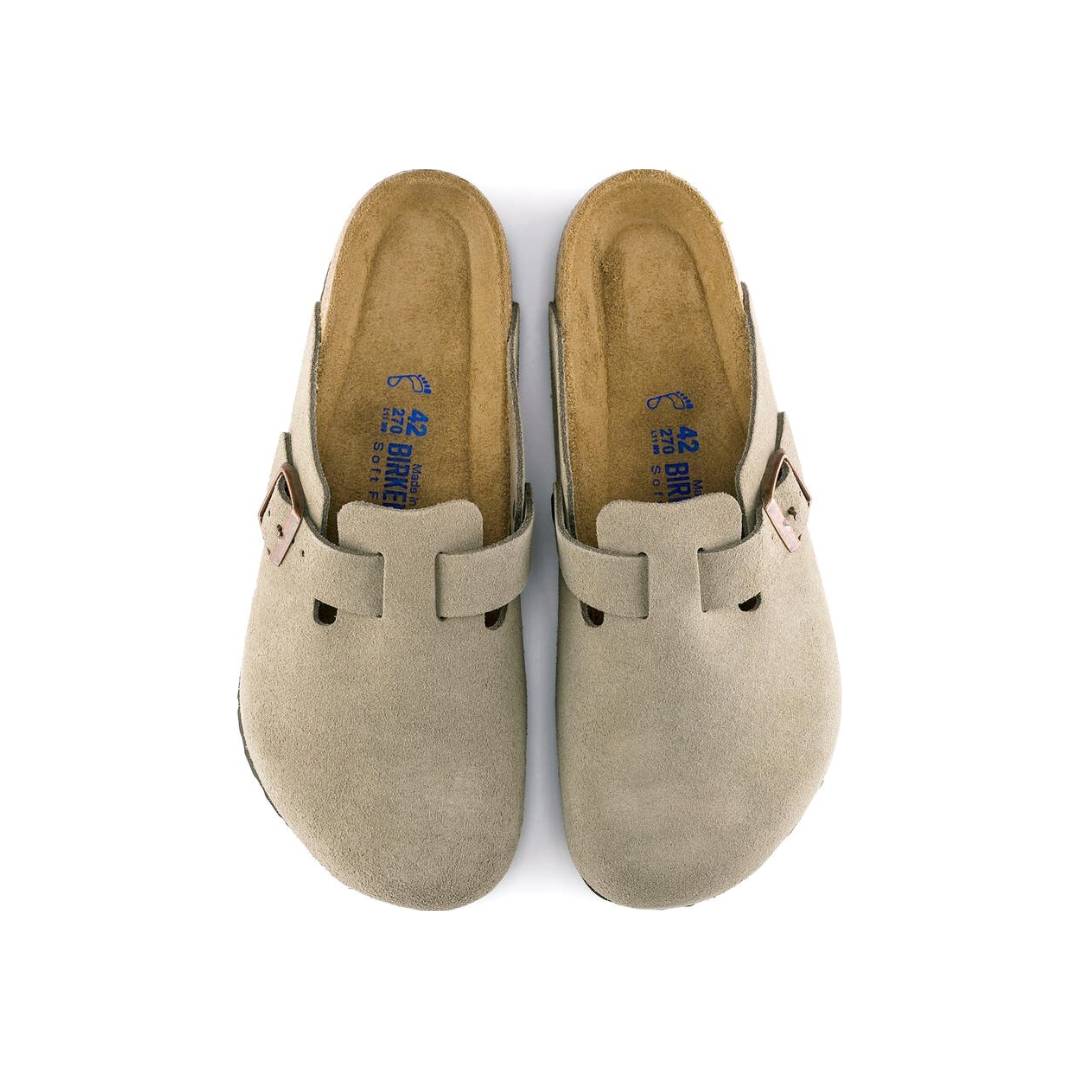 Birkenstock Boston Soft Footbed Suede Leather Clogs