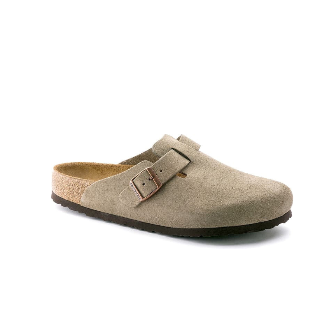 Birkenstock Boston Soft Footbed Suede Leather Clogs