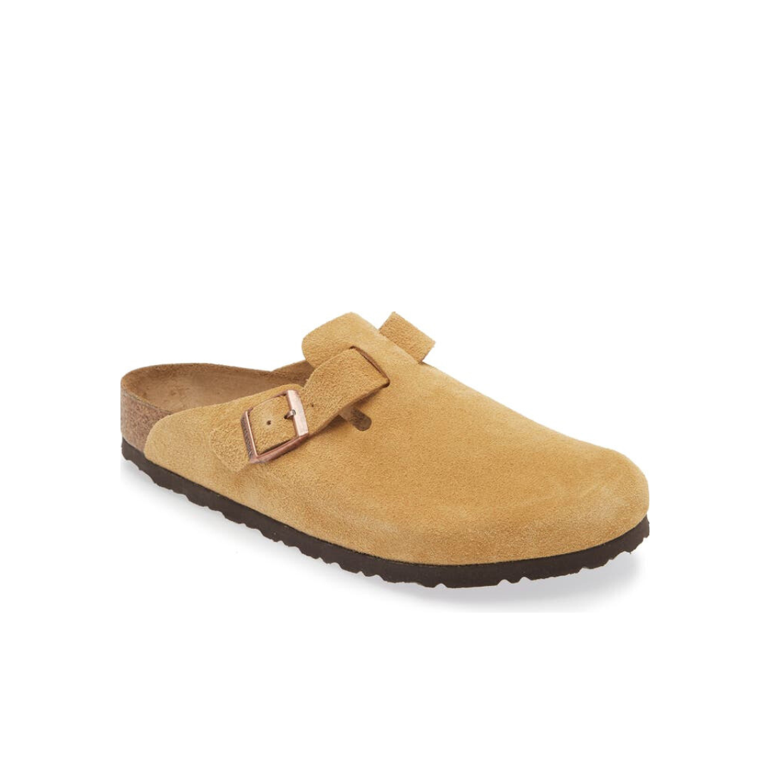 Birkenstock Boston Soft Footbed Suede Leather Clogs