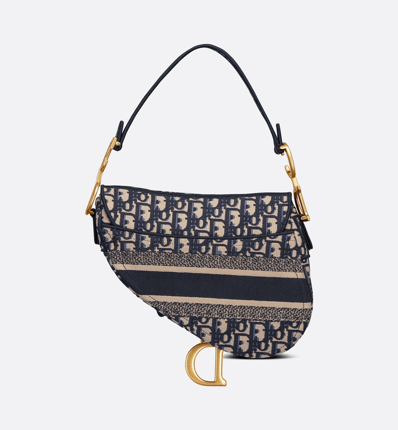 Christian Dior Saddle Oblique Embroidered Shoulder Bag