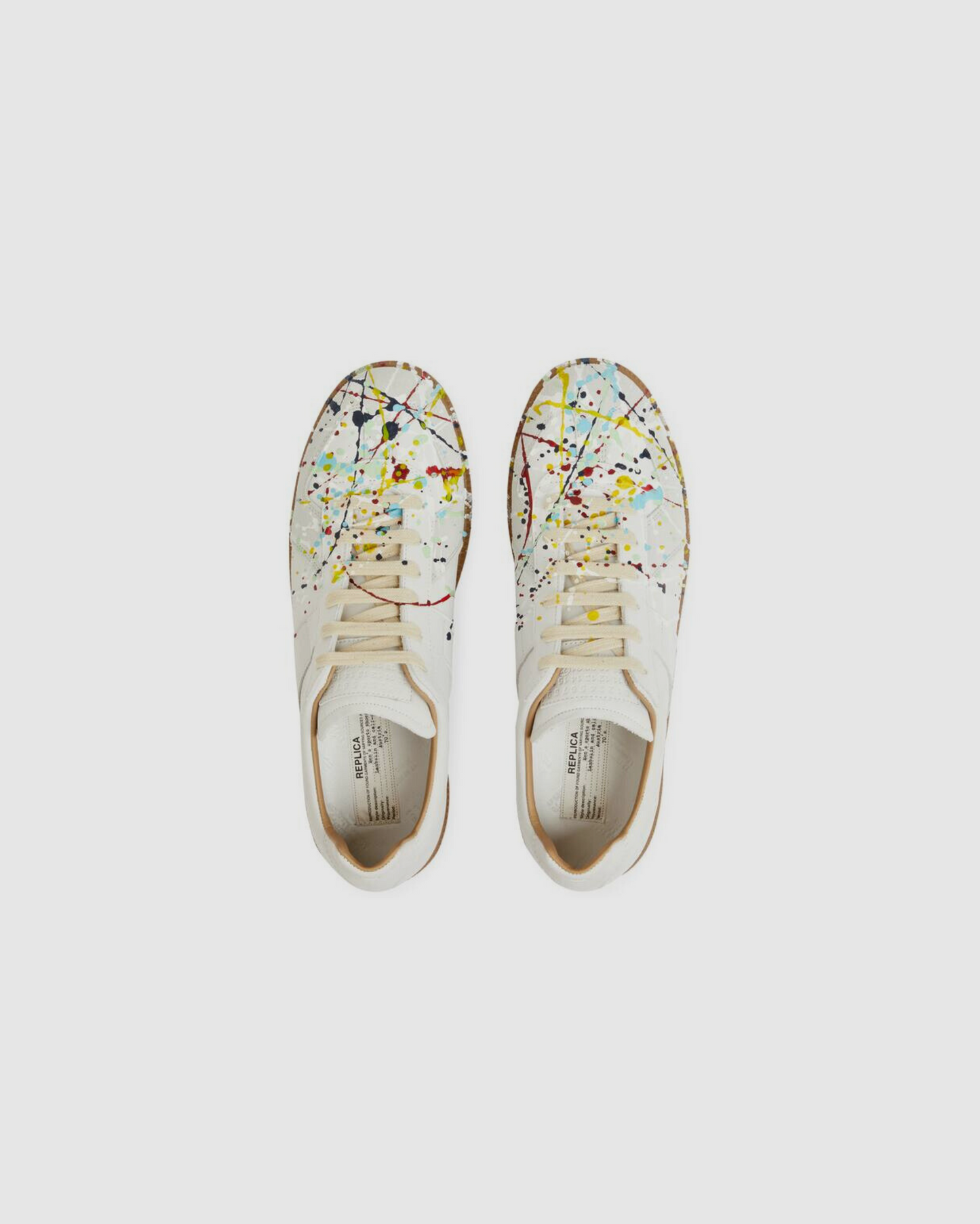 Maison Margiela Leather Paint-Detail Replica Sneakers