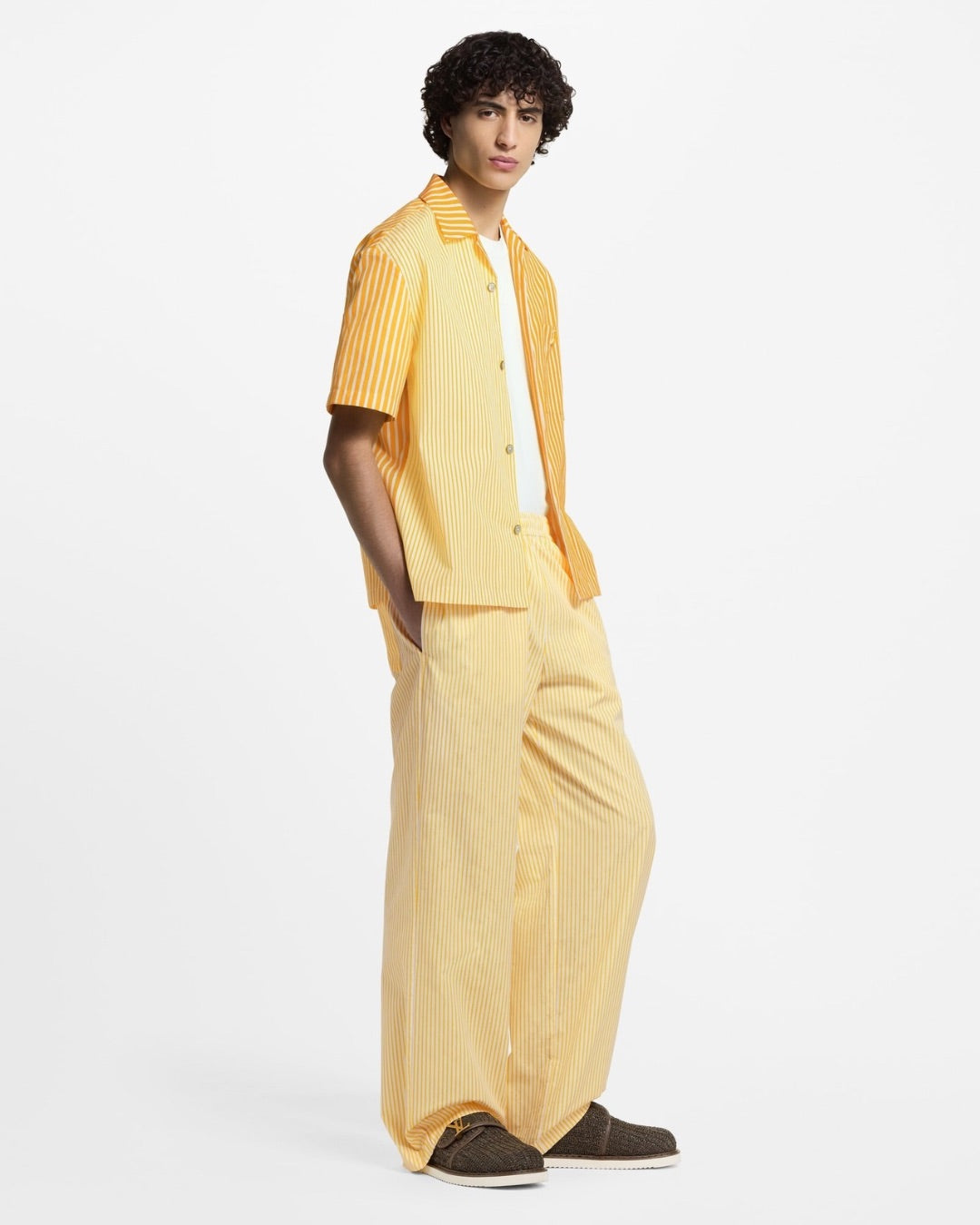 Louis Vuitton Monogram Striped Patchwork Short-Sleeved Shirt
