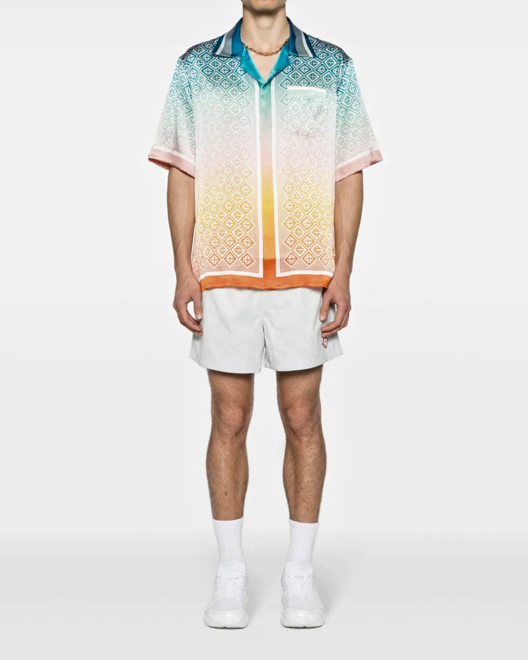Casablsnca Gradient Monogram Silk Shirt
