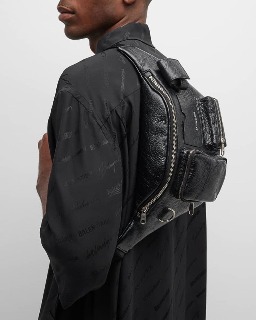 Balenciaga Men's Superbusy Leather Belt Bag urbanluxeclo