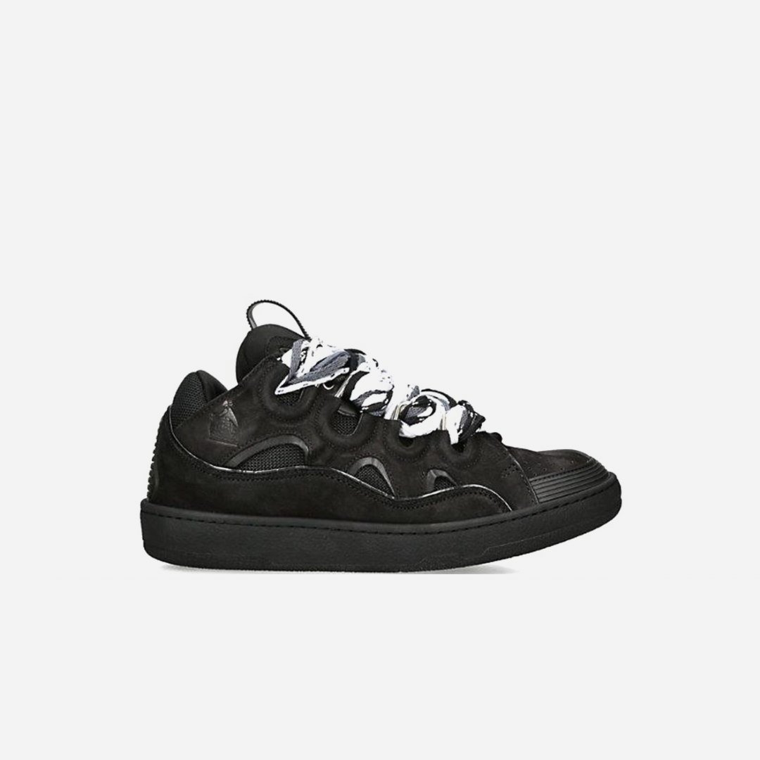 Lanvin Curb Suede Sneakers Black