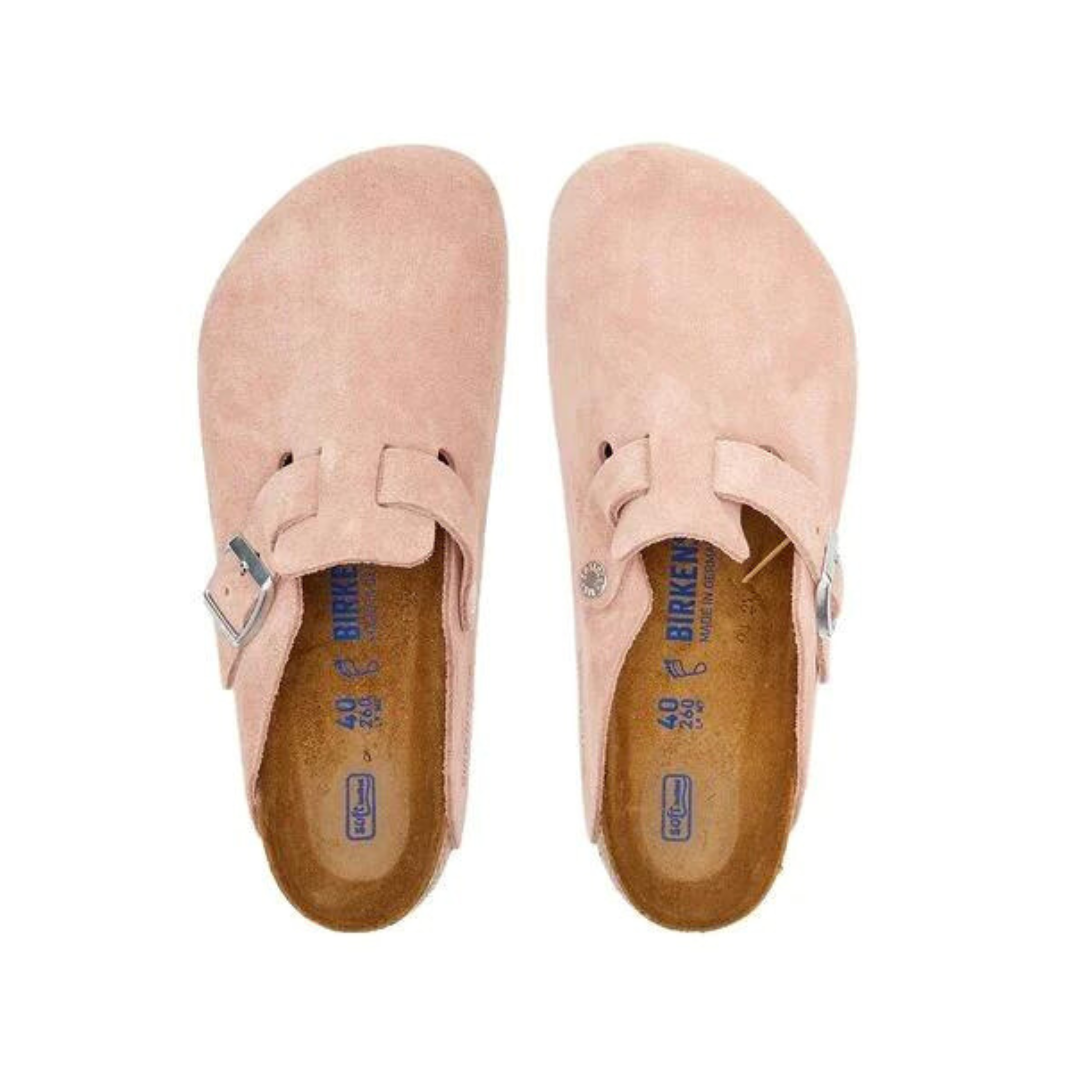 Birkenstock Boston Soft Footbed Suede Leather Clogs