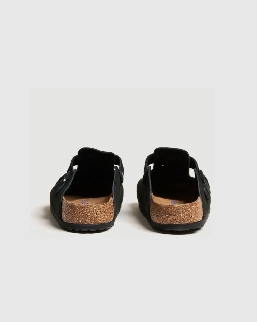 Birkenstock Boston Soft Footbed Suede Leather Clogs black urbanluxe