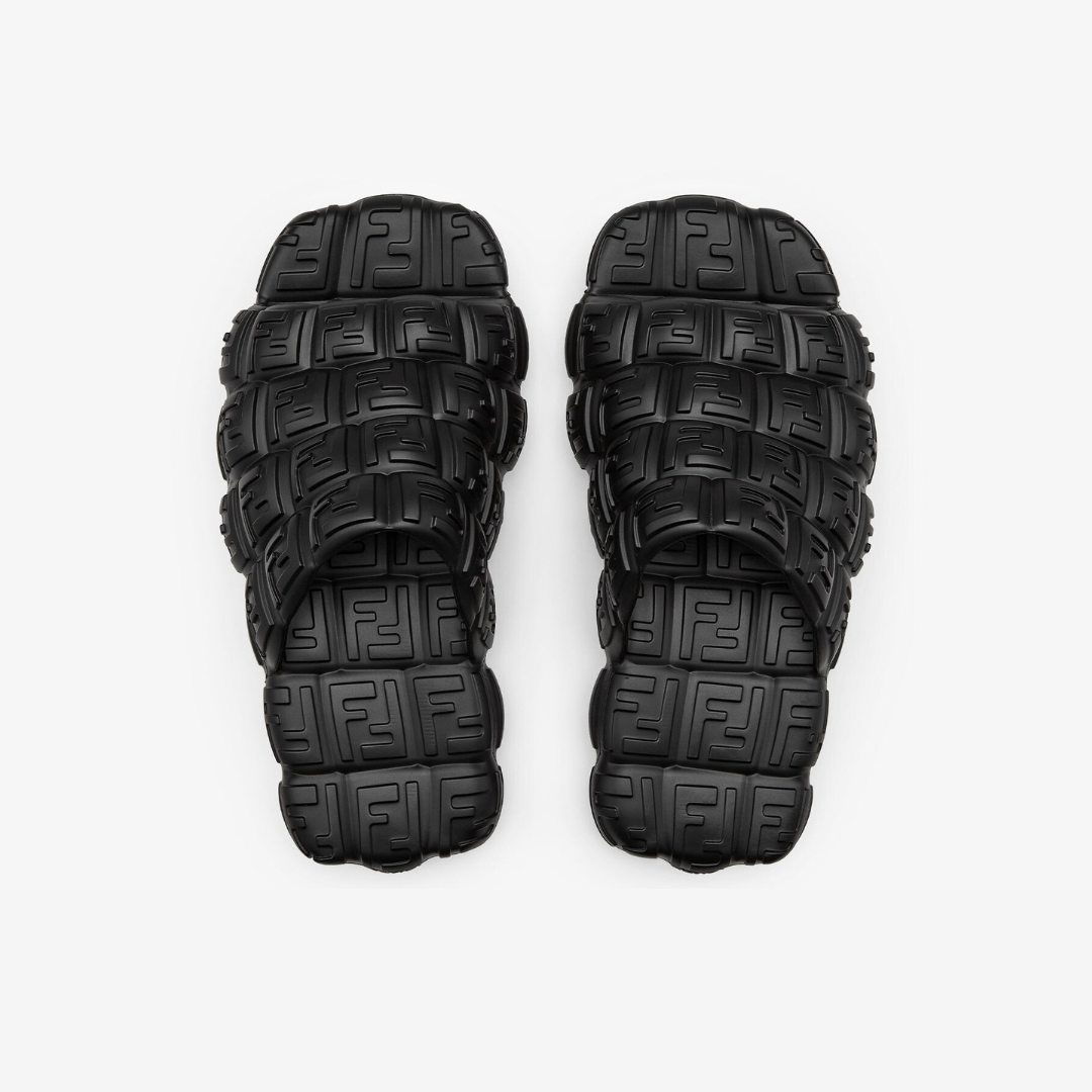 Fendi Cloud Camellia-coloured rubber slides
