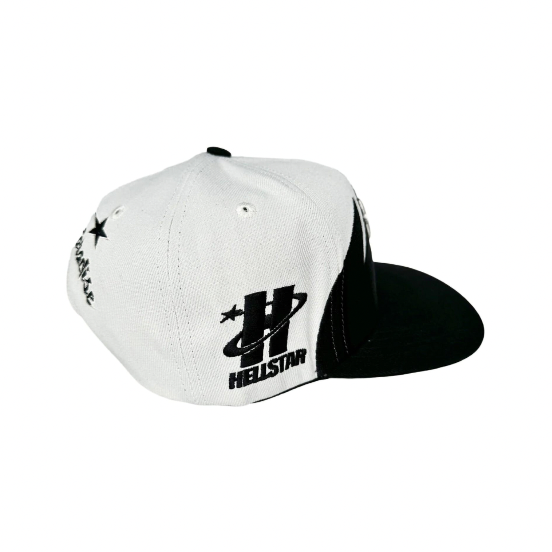 Hellstar Shark Teeth Snapback cap Off White/Black