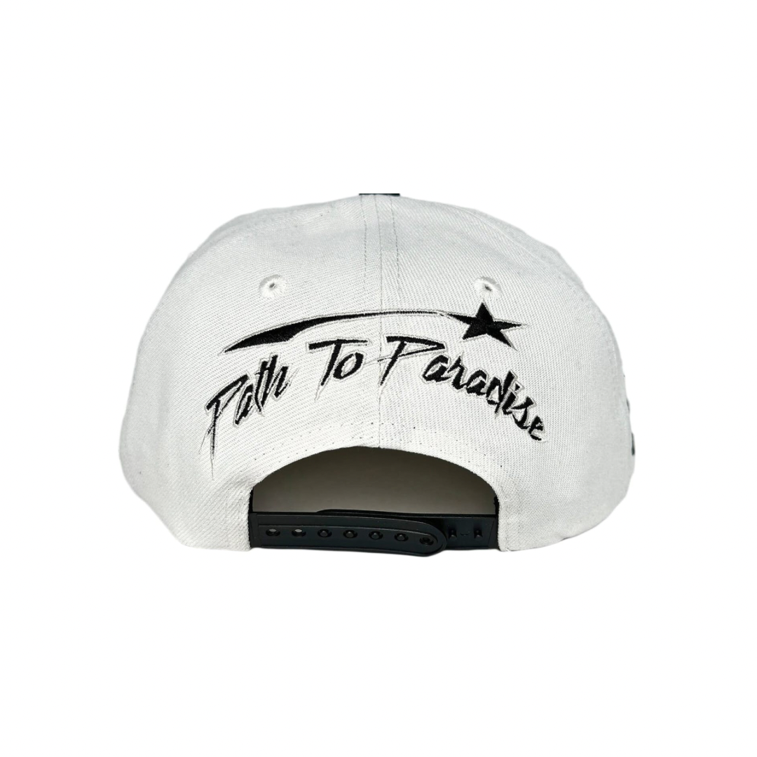 Hellstar Shark Teeth Snapback cap Off White/Black