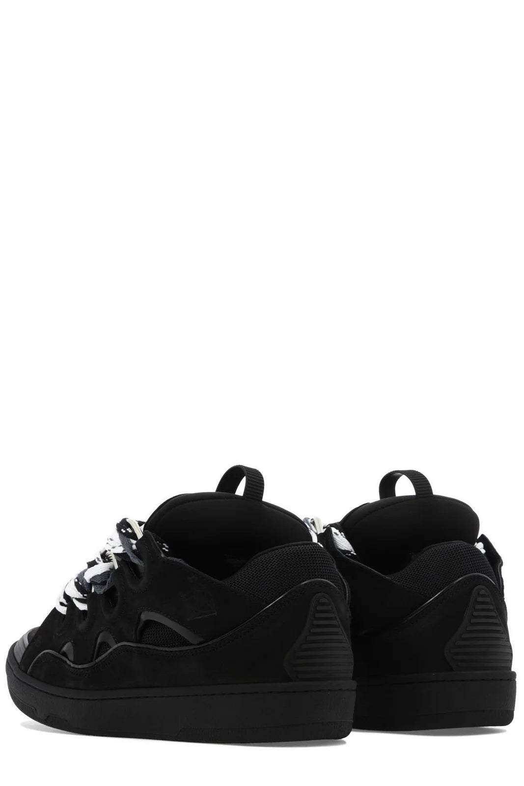 Lanvin Curb Suede Sneakers Black