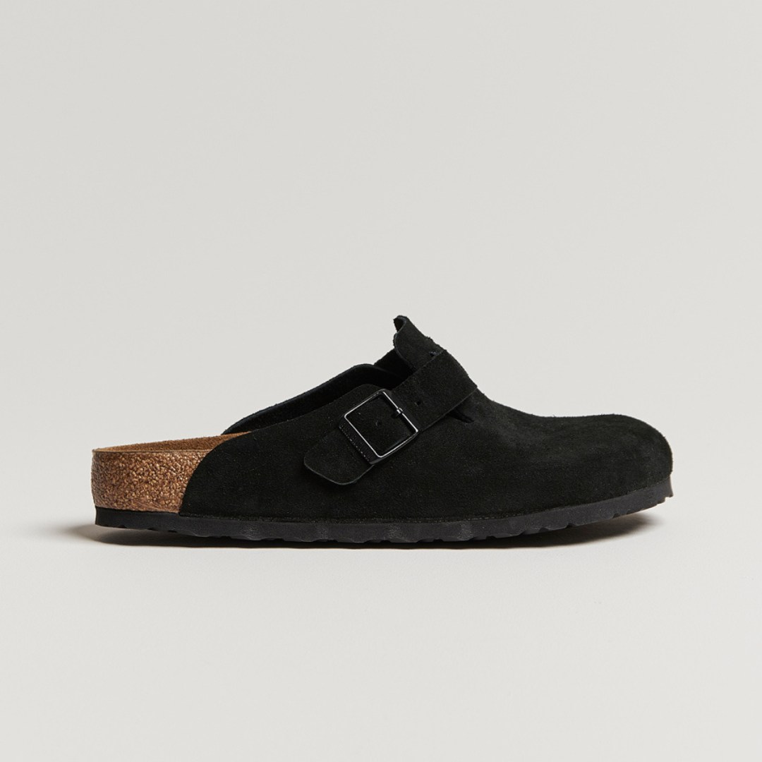 Birkenstock Boston Soft Footbed Suede Leather Clogs