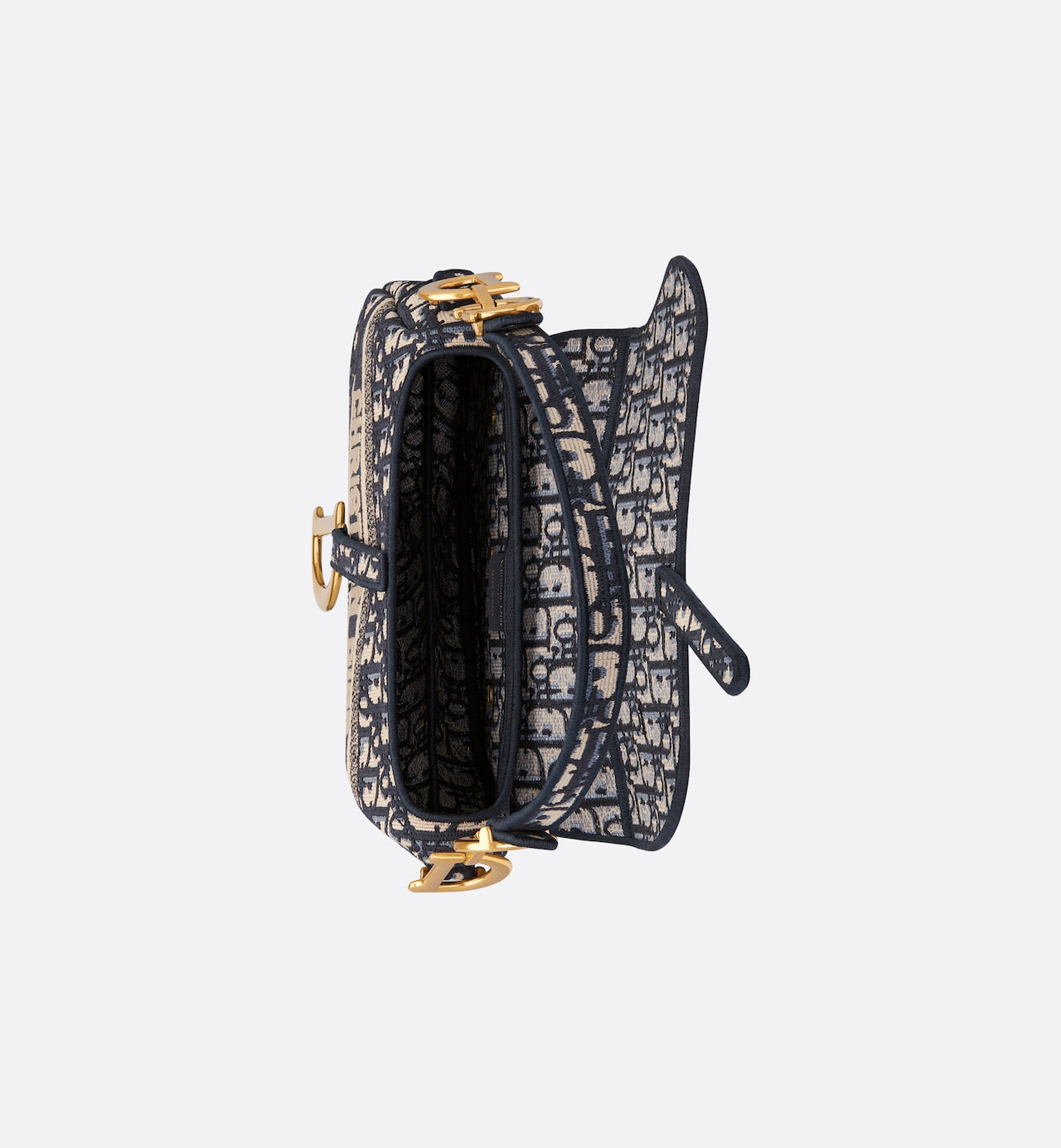 Christian Dior Saddle Oblique Embroidered Shoulder Bag