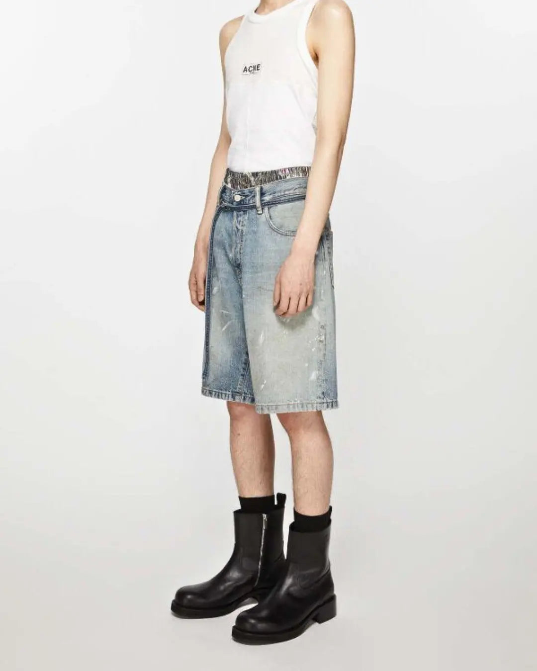 Acne Studios Loose Fit Denim Shorts urbanluxeclo