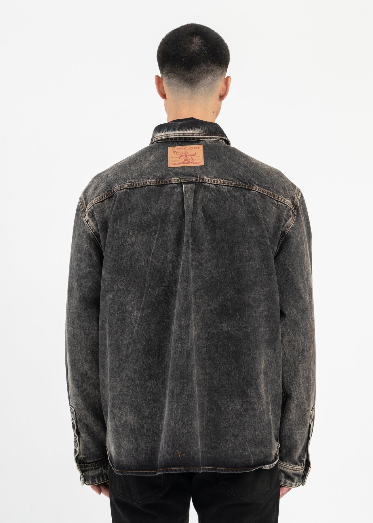 Y/PROJECT
Vintage Black Paris Best Patch Denim Shirt