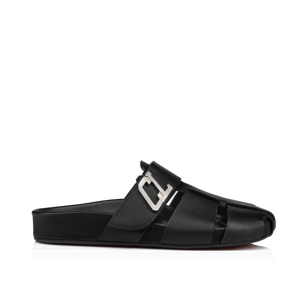 Christian Louboutin Abubizz Leather Slippers