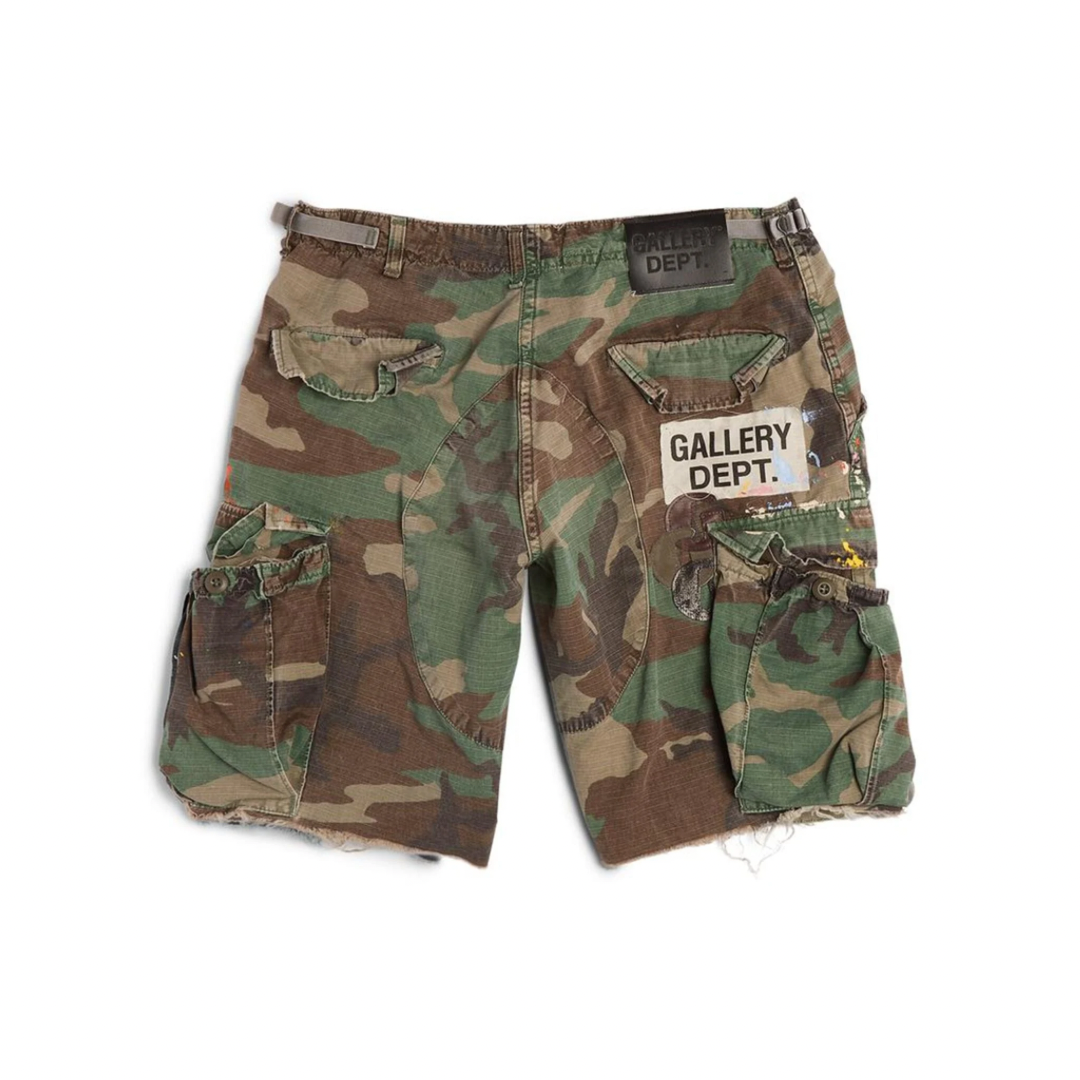 G Patch Woodland Camo Cargo Shorts