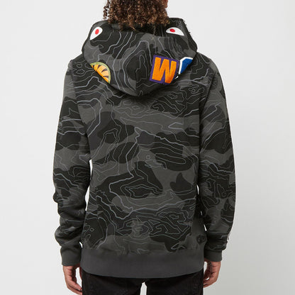 A Bathing Ape Layered Line Camo Shark Full Tracksuit