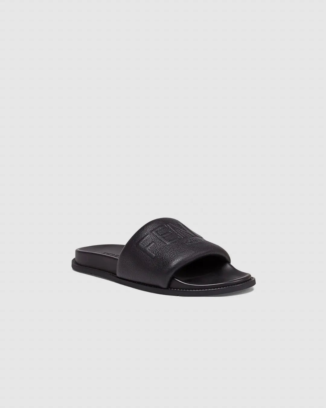 FENDI leather slides black urbanluxe