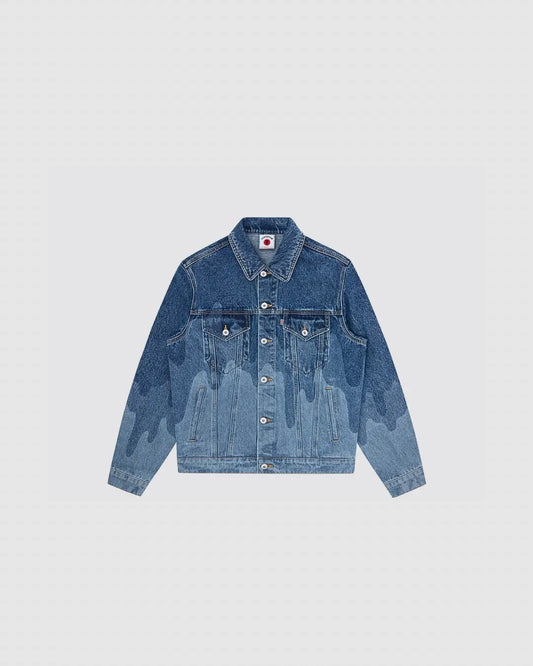Billionaire Boys Club ICE CREAM Lazer Drip Denim Trucker Jacket urbanluxeclo