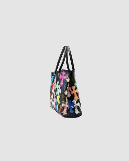 Chrome Hearts Multi colored Cross Patched TOTE BAG