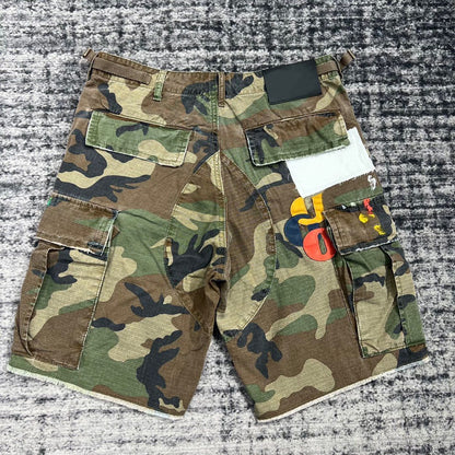 G Patch Woodland Camo Cargo Shorts