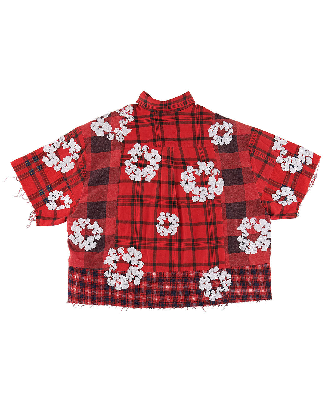 Denim Tears x Readymade 'Check' Wreath Short Sleeve Flannel Shirt