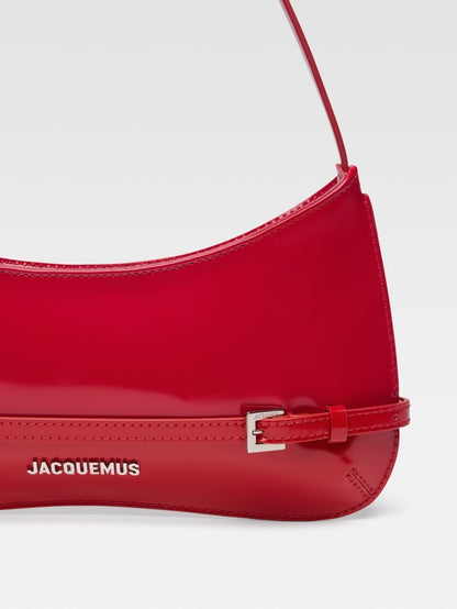 JACQUEMUS Le Bisou Ceinture patent leather shoulder bag