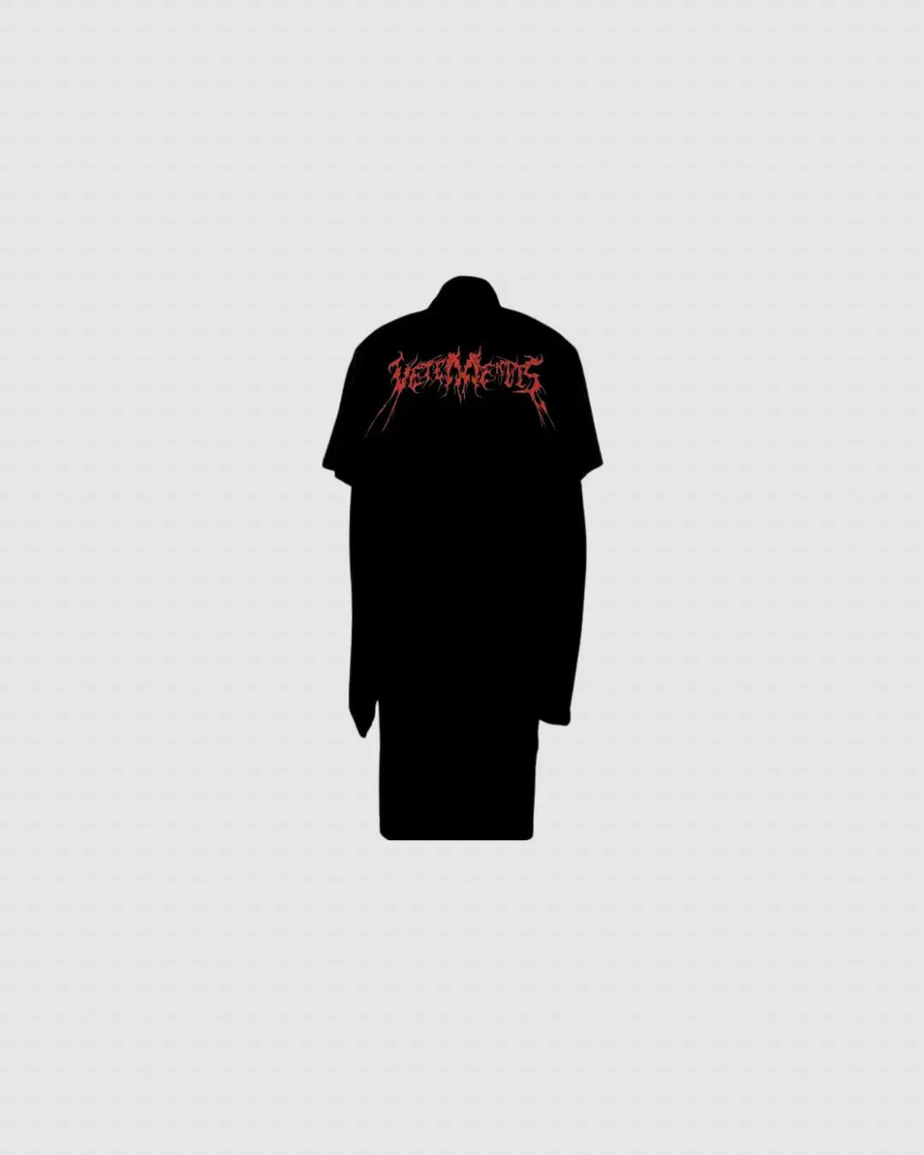 Vetements Black Skull Printed Cotton Layered Oversized T-Shirt Dress urbanluxeclo