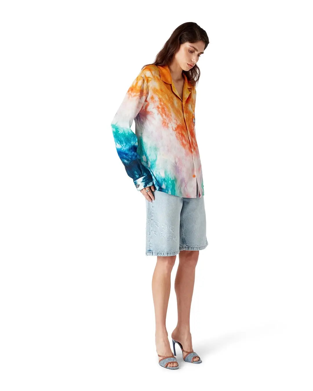 Casablanca Surf Trip Long Sleeve Silk Shirt urbanluxeclo
