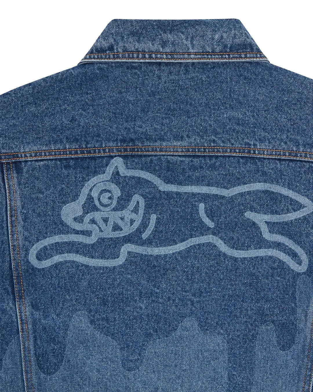 Billionaire Boys Club ICE CREAM Lazer Drip Denim Trucker Jacket urbanluxeclo