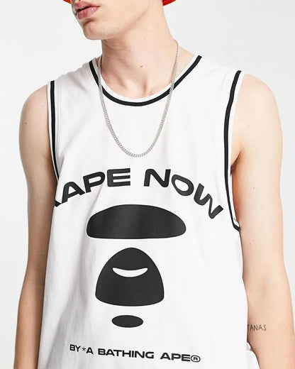 AAPE BY A BATHING APE Logo-print Detail Tank Top In White urbanluxeclo
